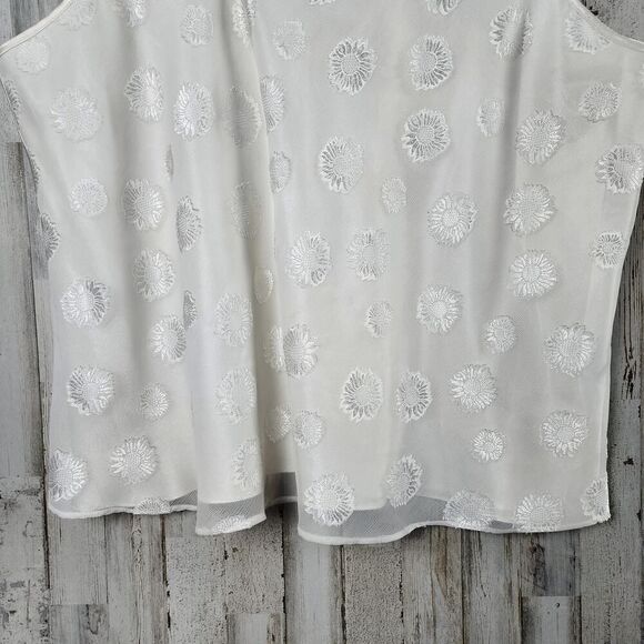 Cato Floral Mesh Tank Top White Size 26-28 - Picture 5 of 9